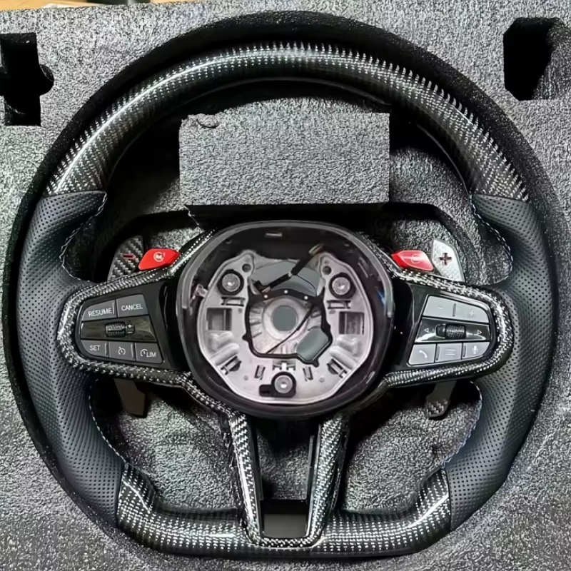Car Accessories For Steering Wheel - Lenkrad aus Kohlefaser und Leder für