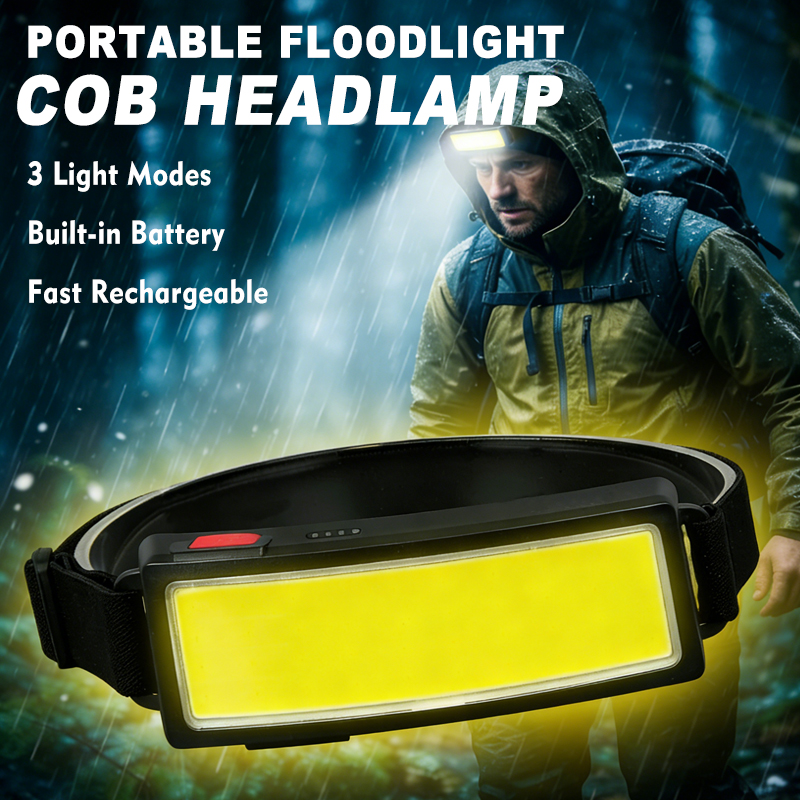 Led Headlight Bulbs - Leistungsstarke COB-LED-Stirnlampe mit 4 Beleuchtungsmodi, schnelles