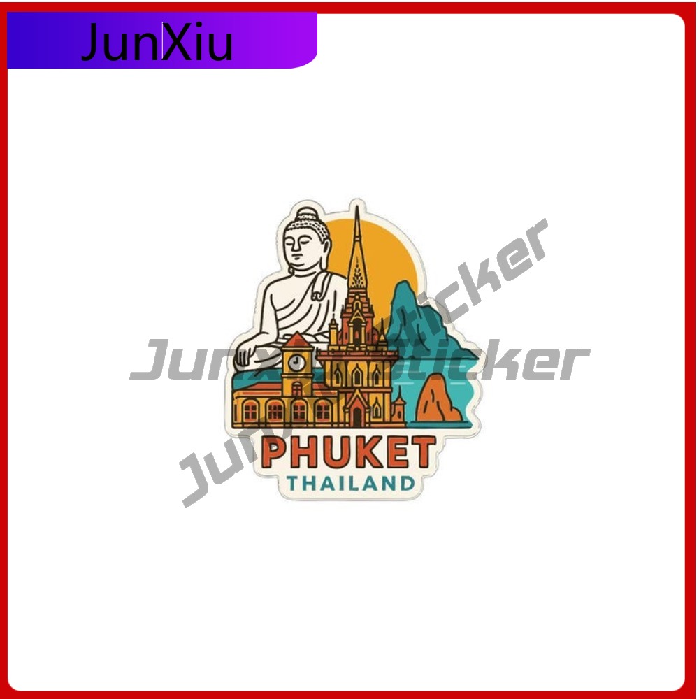Car Accessories Thailand - Phuket Thailand City Vacation Vinyl-Aufkleber, wasserfest,