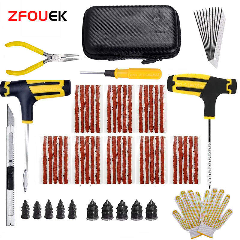 Car Accessories Tape - Neues Autoreifen-Reparaturset: Werkzeuge zur Reifenpannenreparatur, Notfall-Reifenreparaturset