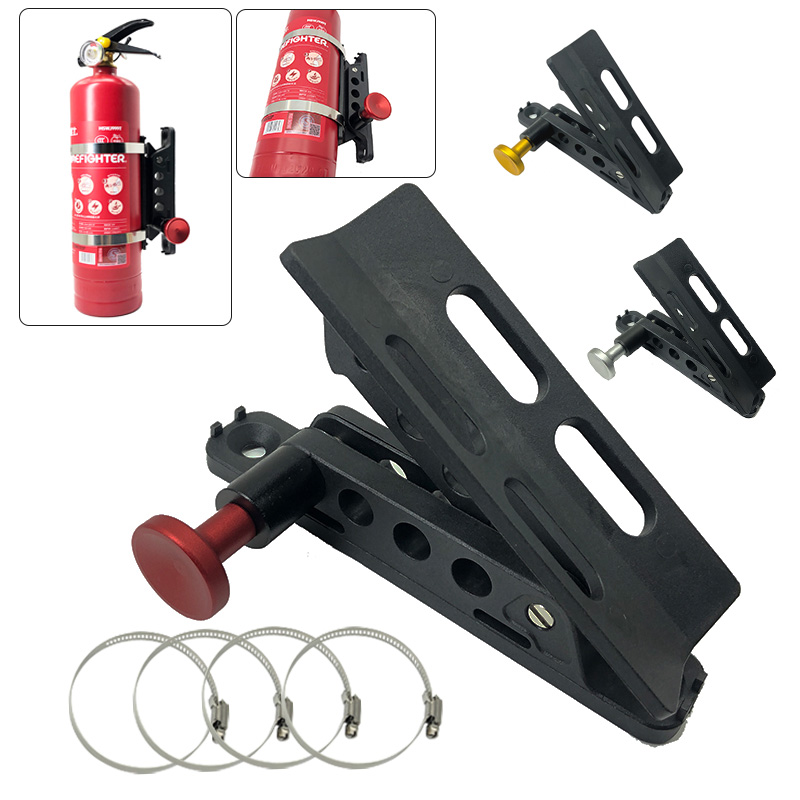 Car Accessories Must Have - Roter Feuerlöscher-Flaschenhalter aus Aluminium für JK