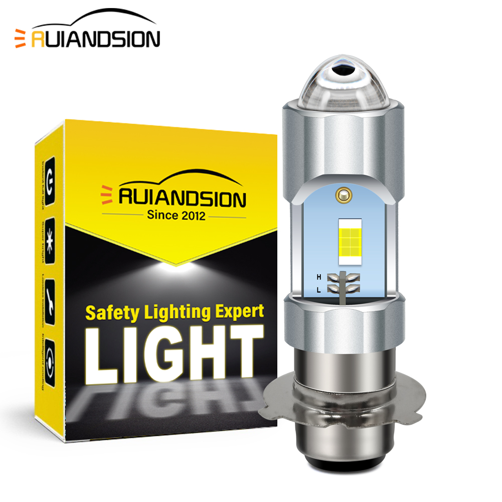 Car Accessories Xcent - Ruiandsion P15D-25-3 H6M LED-Motorrad-Scheinwerferlampen 3570 3Chip