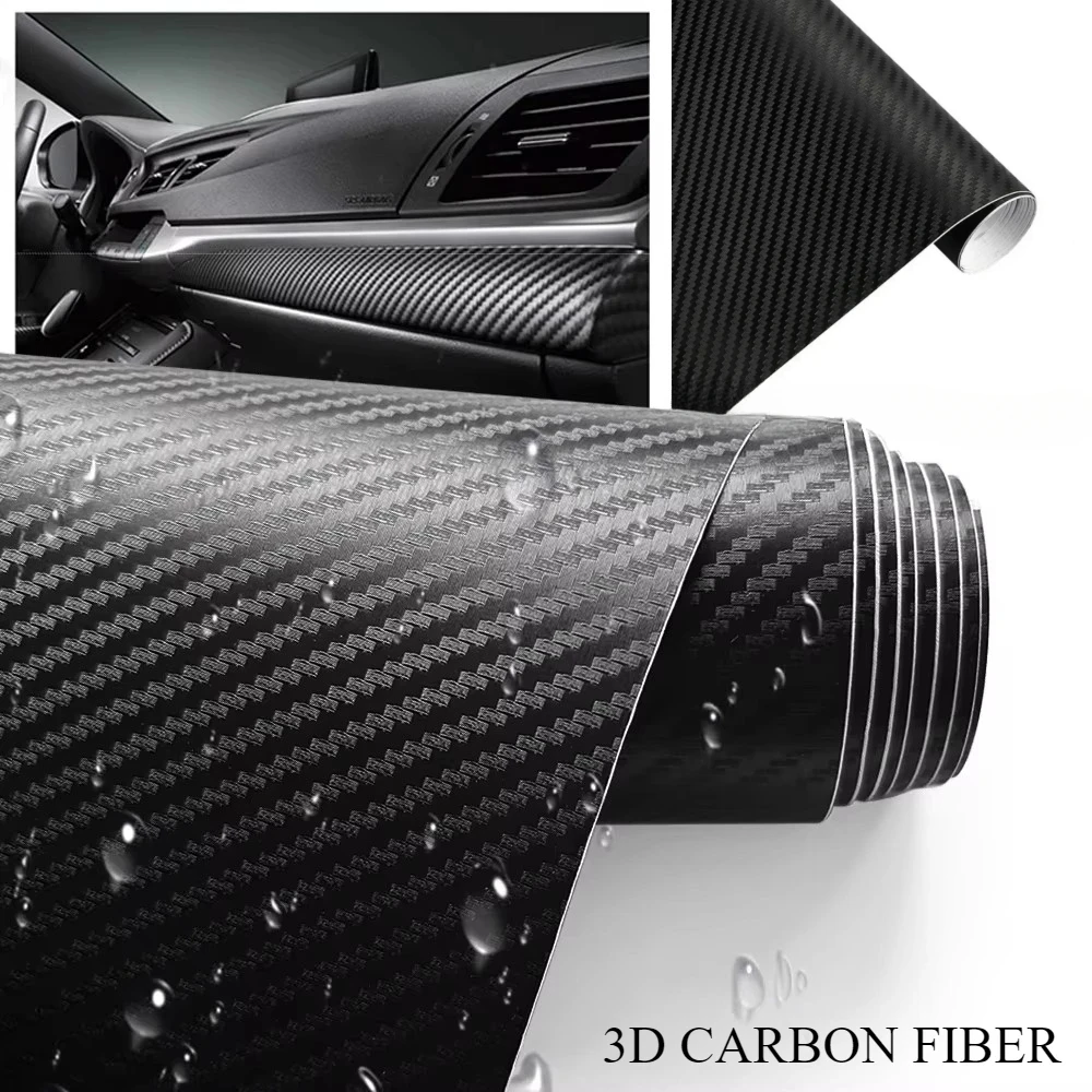 Car Accessories Tape - NEUE 3D Carbonfaser-Folie Selbstklebende Wasserdichte Schutzfolie
