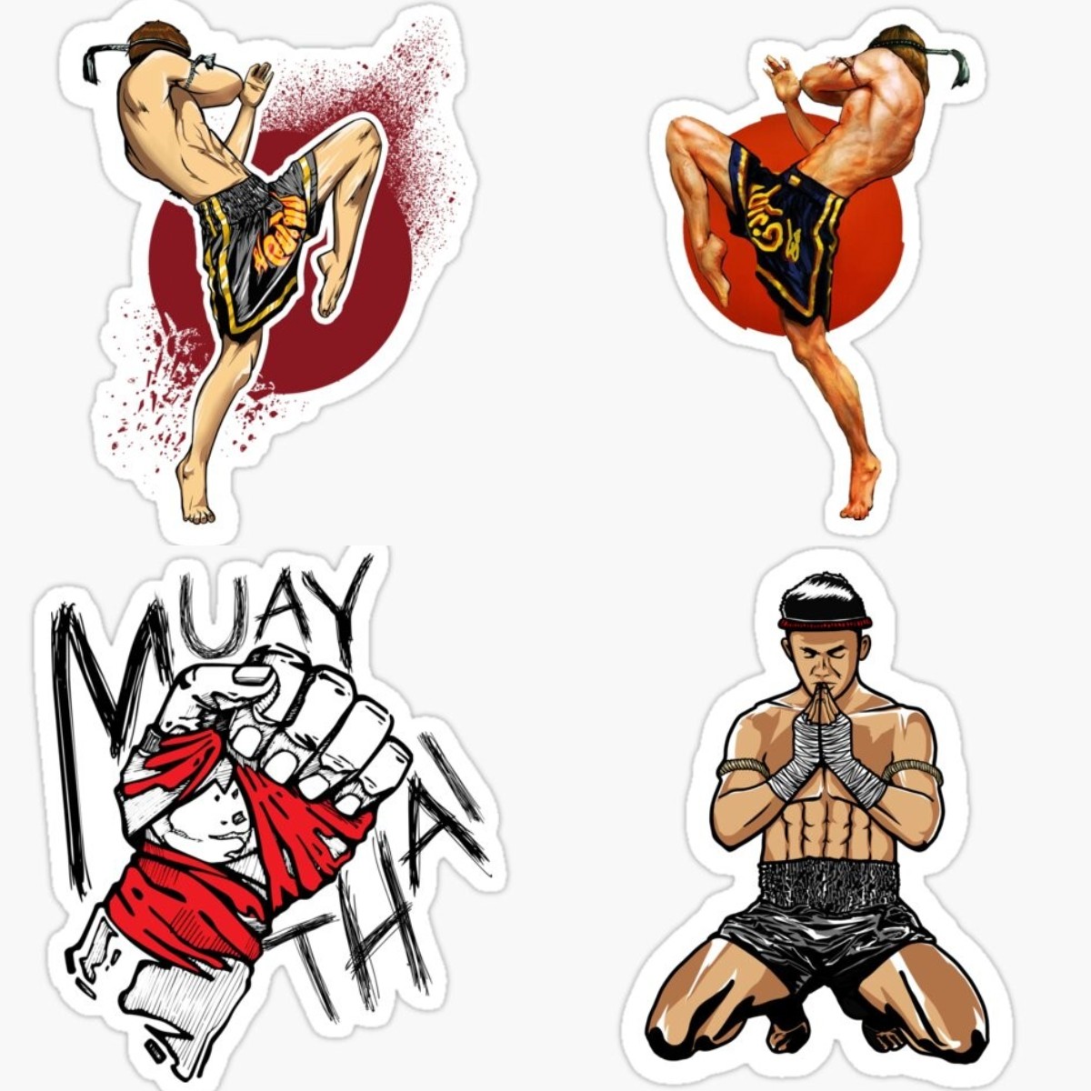 Car Accessories Thailand - Muay Thai Autoaufkleber, Sonnenschutz, Okklusion, Kratzaufkleber,
