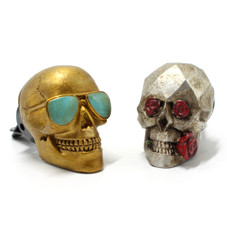 Car Air Freshener Vent - 2 ‌ Stück/Set Harz Rose Skull