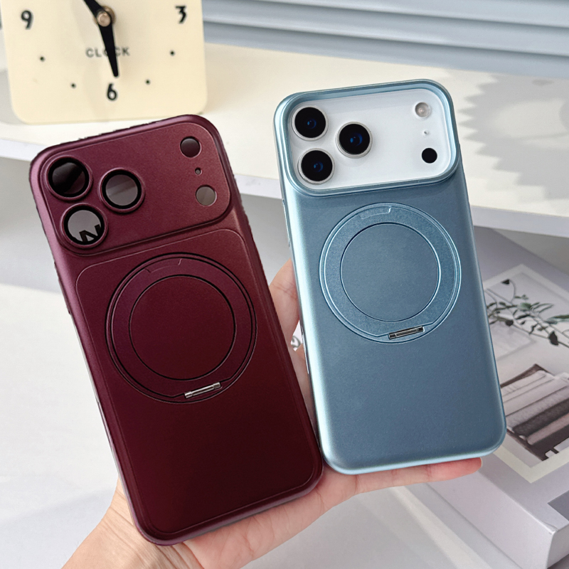 Car Phone Holder Magnetic - 360 ° Rotierender Metall-Autohalterungsring, mattierte Hart-PC-Hülle
