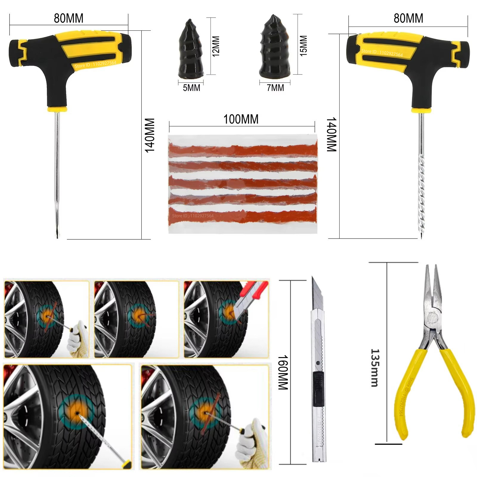 Neues Autoreifen-Reparaturset: – Car Accessories Tape Bewertung und Preis