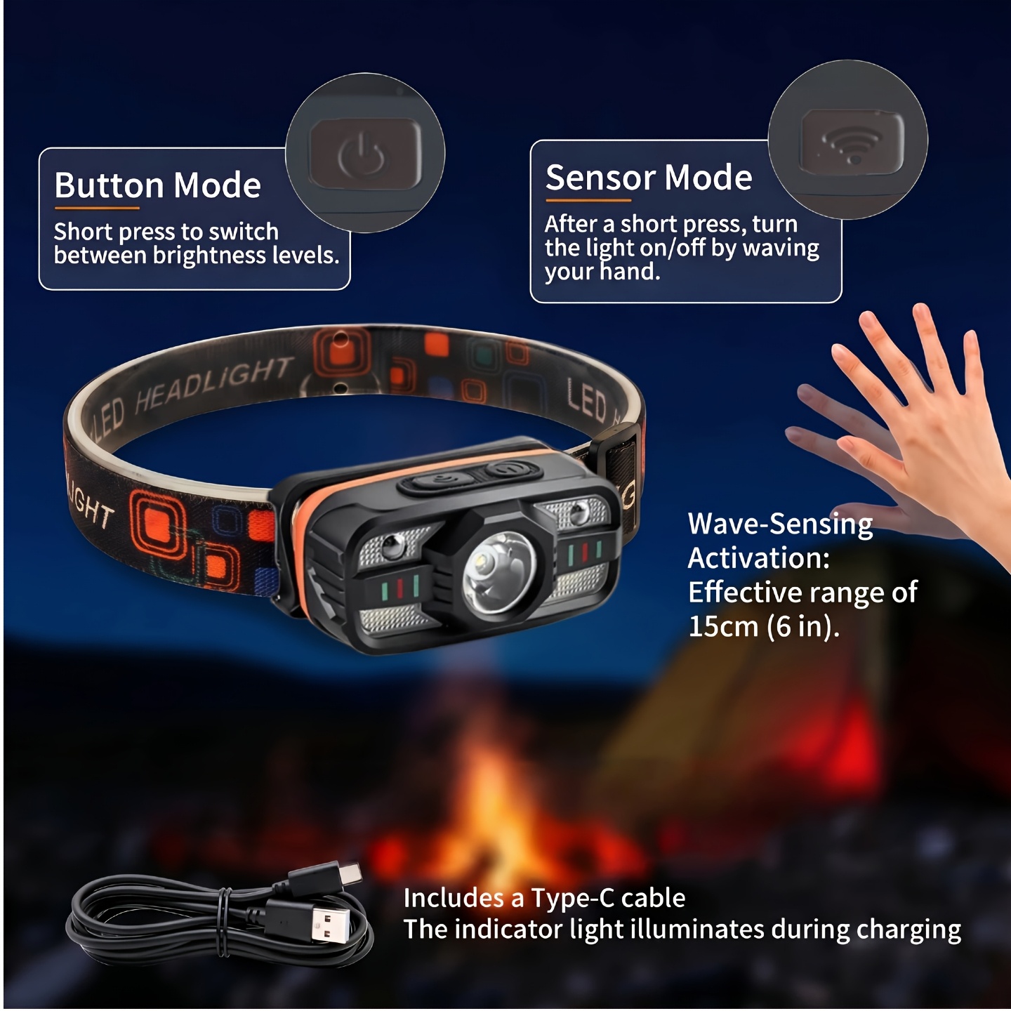 USB wiederaufladbare LED-Stirn – Led Headlight Bulbs Bewertung und Preis